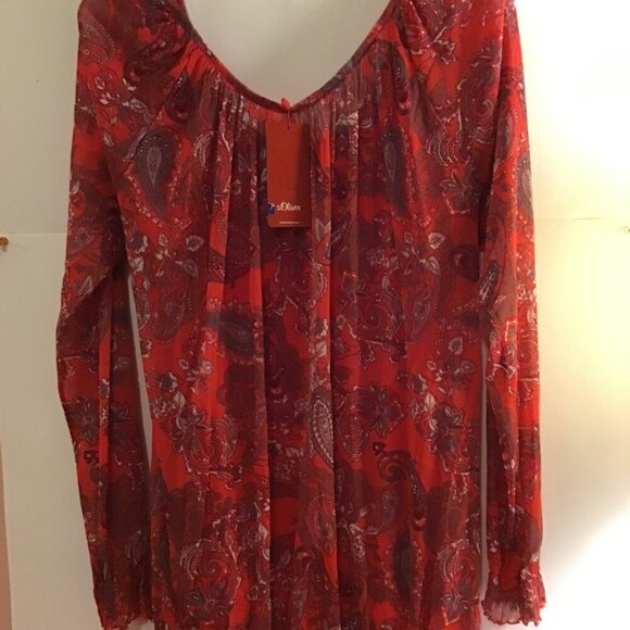 S Oliver Red Blouse - Picture 2 of 2
